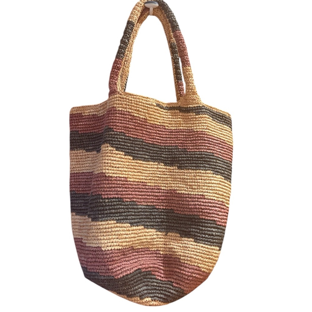 Haute Hippie XL Raffia Hobo Tote Bag New Without Tags